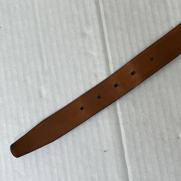 BROOKS BROTHERS MADE IN ITALY BLACK GENUINE LEATHER DRESS BELT SIZE 36 - Picture 7 of 16